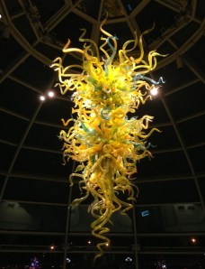Dale Chihuly chandalier in Phipps' Welcome Center