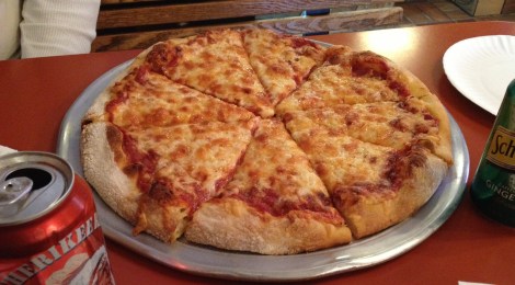 Traditional...half plain and half pepperoni (under the cheese)