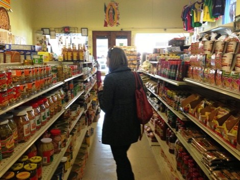 Checking out the local Mexican grocery store