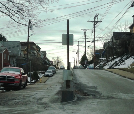 Sticking to a perfect grid in this hilly neighborhood means making some extreme adjustments!