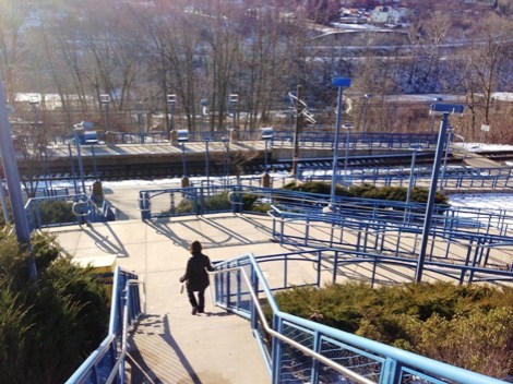 Bon Air Station - we took the stairs down the hillside but it's equipped with switchback ramps