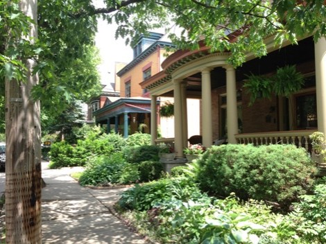 Pictured far is 57 Riverview Avenue, a stunning home completed in 1904 with award-winning garden in the backyard