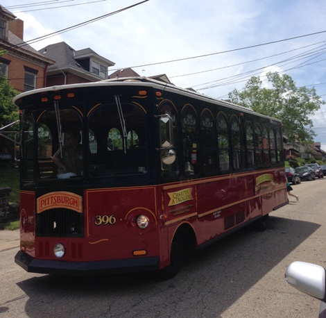 Here comes our ride!