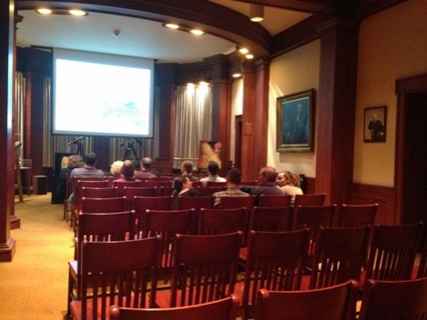 The tour starts in the Lecture Hall for an introduction to historical figures and scientific advancements relative to the Observatory.