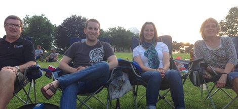 Enjoying Stars at Riverview Jazz Series and Dollar Bank Cinema In the Park with John and Sue!